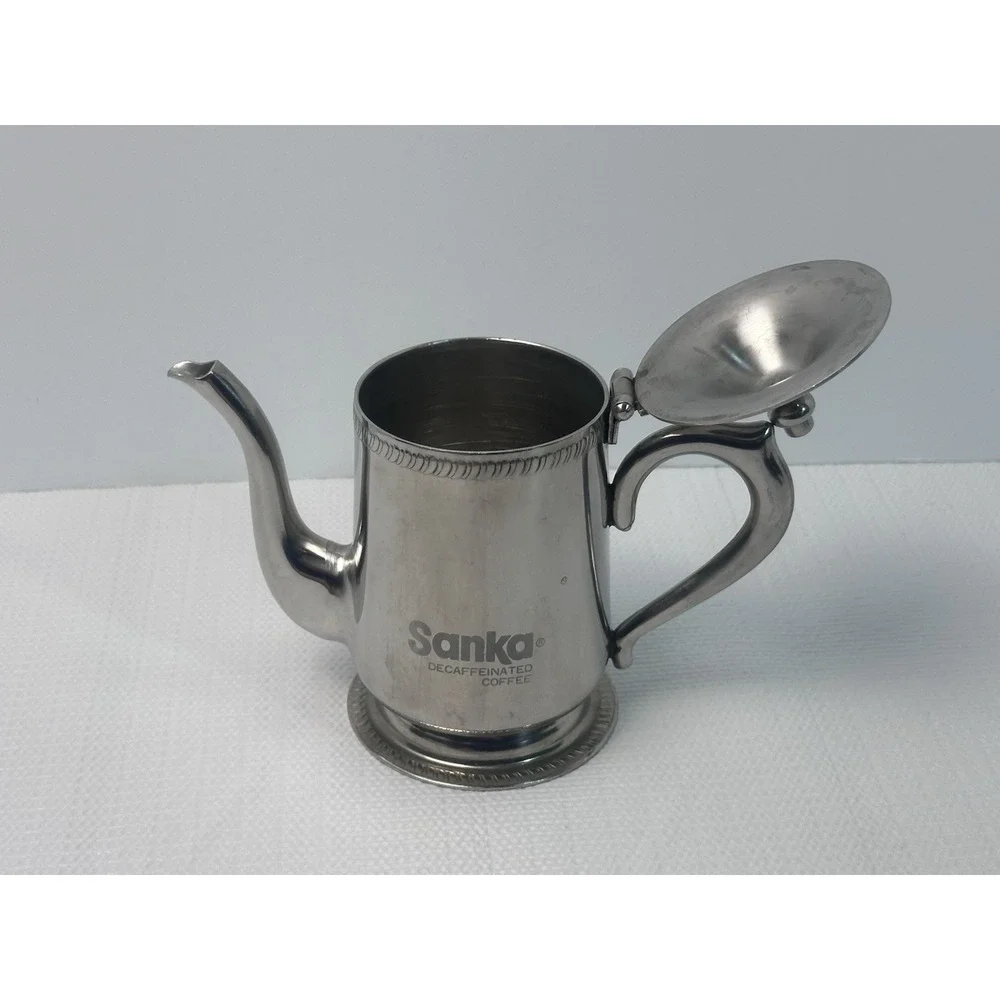Vtg Brandware BC-10 18-8 Stainless Sanka Decaf Coffee Creamer Server Pitcher